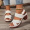 Women Platform Sandals With Cross Band And High Heel Design For Summer Wear 0