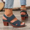 Women Platform Sandals With Cross Band And High Heel Design For Summer Wear 3