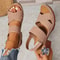 Women Platform Sandals With Cross Band And High Heel Design For Summer Wear 6