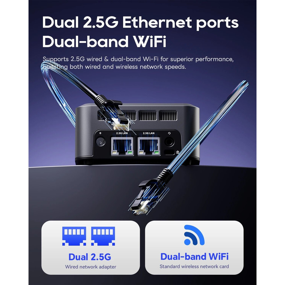 AOOSTAR N1 PRO Mini PC With Intel N150 12GB RAM And M2 SSD Dual LAN For Office And Business Use 5