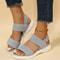 Women Knit Wedge Sandals With Elastic Slip On Fit And Lightweight Sole For Summer Walking Comfort 11