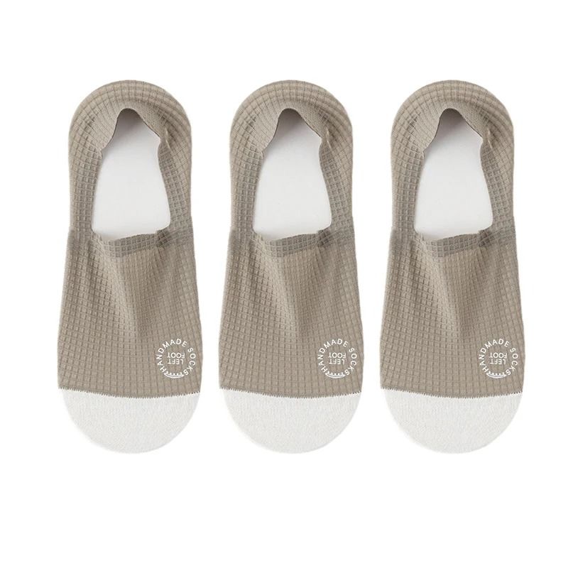 Men Invisible Socks 3 Pairs Breathable No Show Boat Socks With Waffle Mesh And Sweat Absorption 14