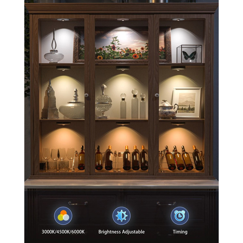 WILLED Rechargeable Night Light Set With Remote Control And Timer For Closet Wall And Cabinet Light 5