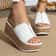Women Wedge Slippers With Leather Upper And Platform Sole For Beach And Casual Summer Wear 2