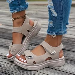 women summer wedge sandals with platform sole and non slip design for casual beach wear