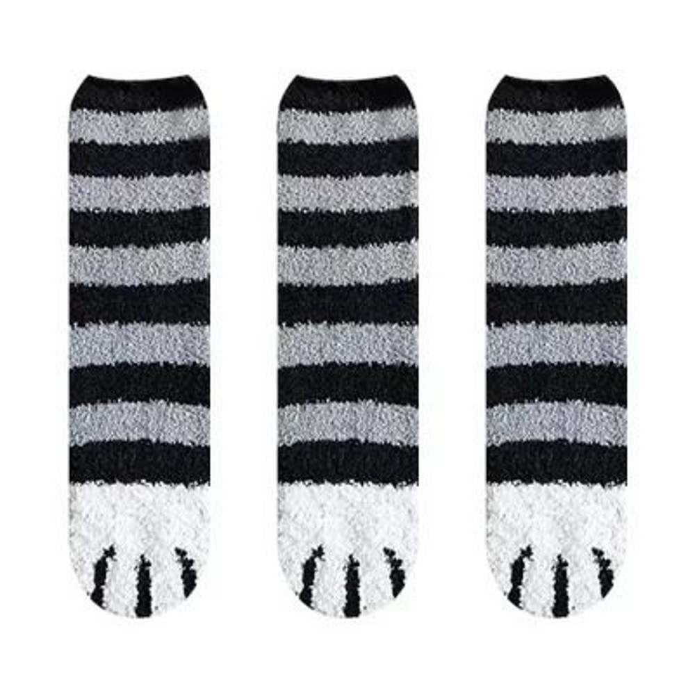Women 3D Animal Toe Socks Set With Cat Paw And Stripe Designs For Fun Everyday Wear 11