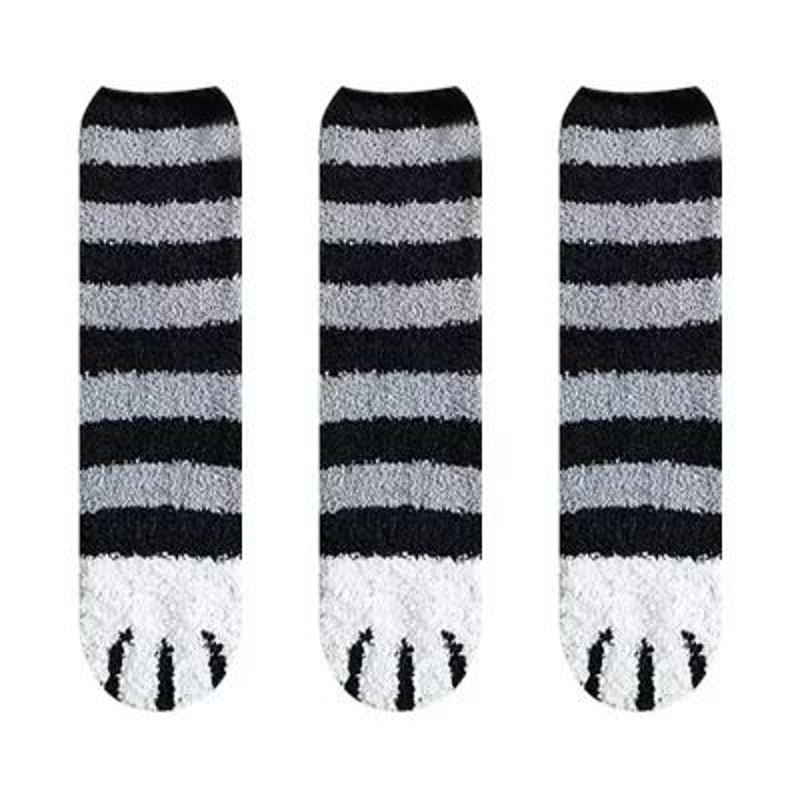 Women 3D Animal Toe Socks Set With Cat Paw And Stripe Designs For Fun Everyday Wear 11