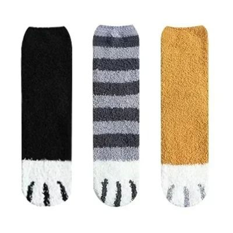 Women 3D Animal Toe Socks Set With Cat Paw And Stripe Designs For Fun Everyday Wear 13
