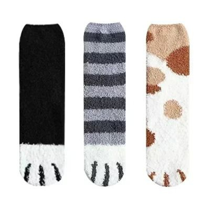 Women 3D Animal Toe Socks Set With Cat Paw And Stripe Designs For Fun Everyday Wear 14
