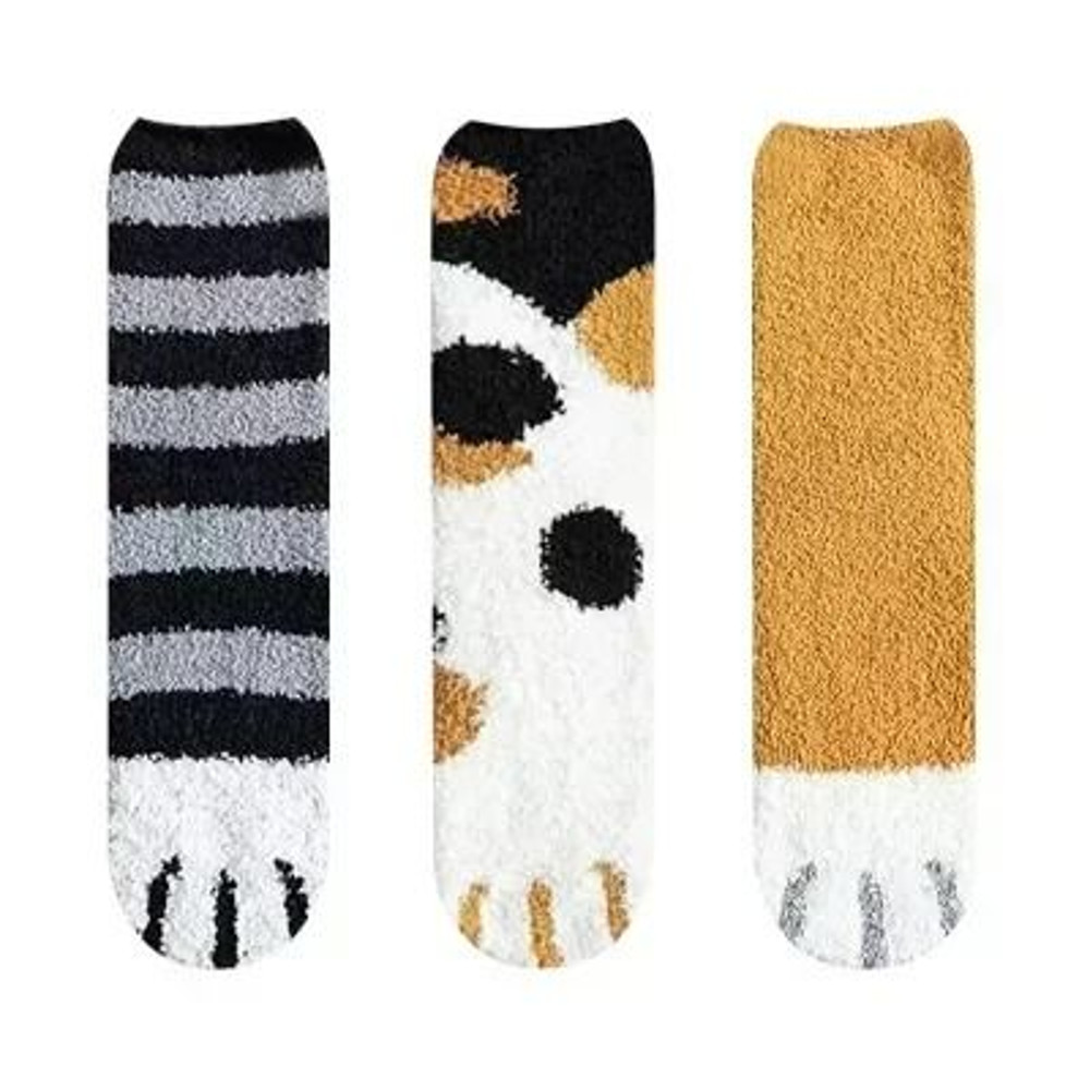 Women 3D Animal Toe Socks Set With Cat Paw And Stripe Designs For Fun Everyday Wear 15