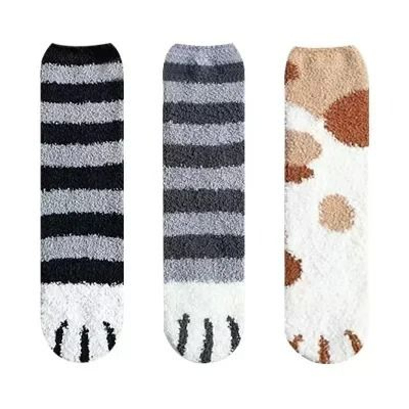 Women 3D Animal Toe Socks Set With Cat Paw And Stripe Designs For Fun Everyday Wear 18