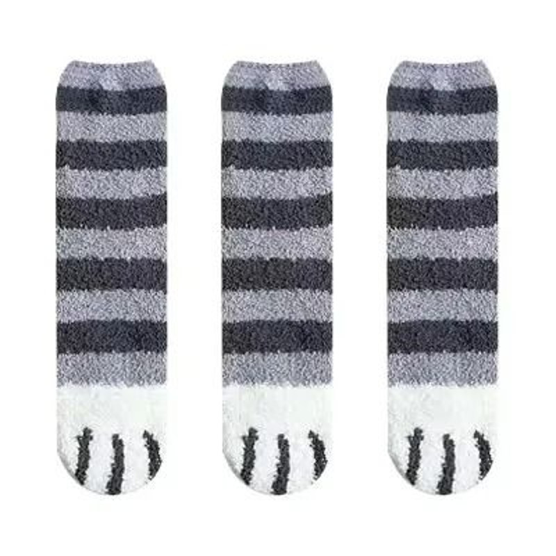 Women 3D Animal Toe Socks Set With Cat Paw And Stripe Designs For Fun Everyday Wear 19