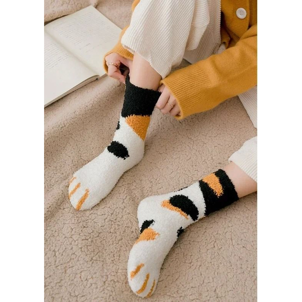 Women 3D Animal Toe Socks Set With Cat Paw And Stripe Designs For Fun Everyday Wear 5