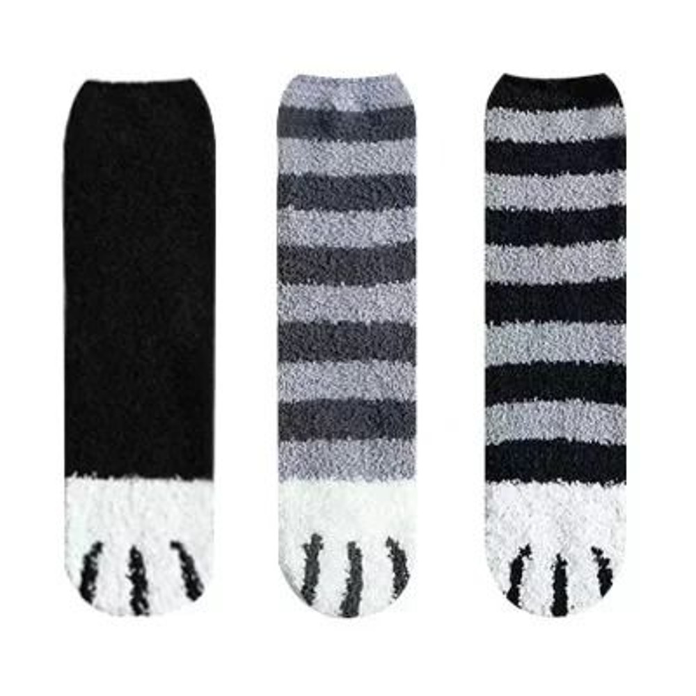 Women 3D Animal Toe Socks Set With Cat Paw And Stripe Designs For Fun Everyday Wear 6