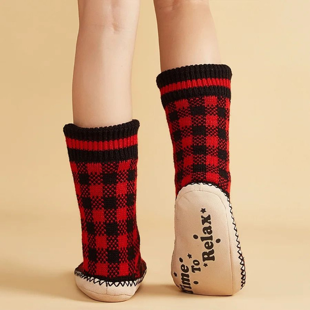 Men Indoor Slipper Socks With Plush Lining And Non Slip Sole For Warmth And Comfort At Home 5