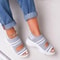 Women Knitted Slip On Platform Sandals With Peep Toe Design For Summer Casual Comfort 5