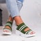 Women Knitted Slip On Platform Sandals With Peep Toe Design For Summer Casual Comfort 9