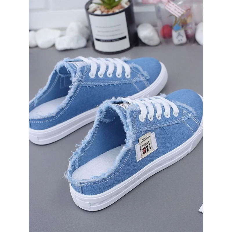 Women Canvas Sneakers With Low Upper And Lace Up Design For Everyday Casual Spring And Summer Wear 9