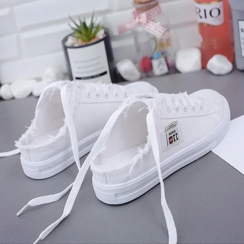 Women Canvas Sneakers With Low Upper And Lace Up Design For Everyday Casual Spring And Summer Wear 6
