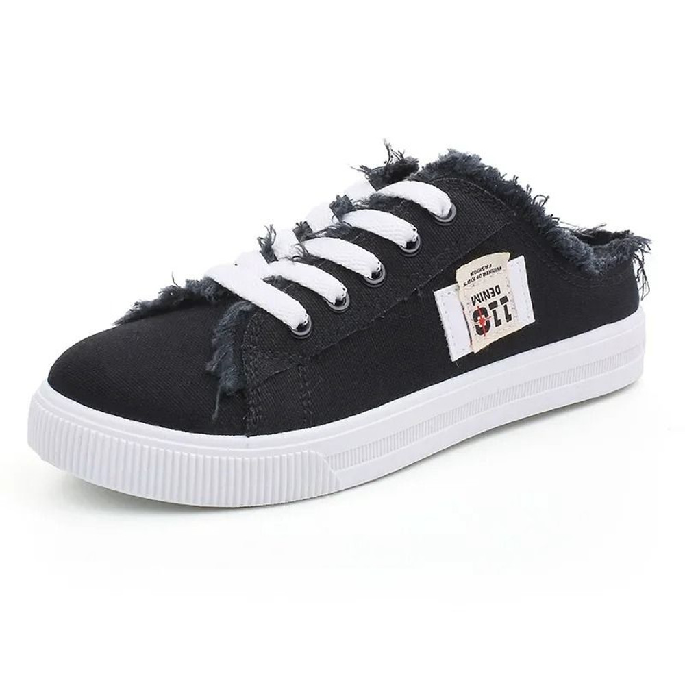 Women Canvas Sneakers With Low Upper And Lace Up Design For Everyday Casual Spring And Summer Wear 8