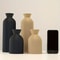 Black Plastic Decorative Vase With Boho Chic Design For Home Office And Living Room Decor 1