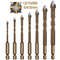 Triangle Alloy Drill Bit Set For Tile Cement Glass Ceramic Metal And Wood In Multiple Sizes 0