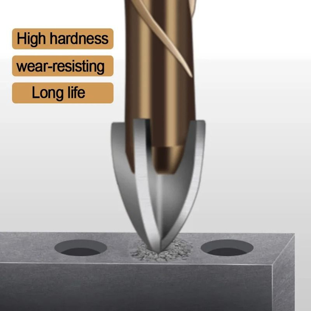 Triangle Alloy Drill Bit Set For Tile Cement Glass Ceramic Metal And Wood In Multiple Sizes 1