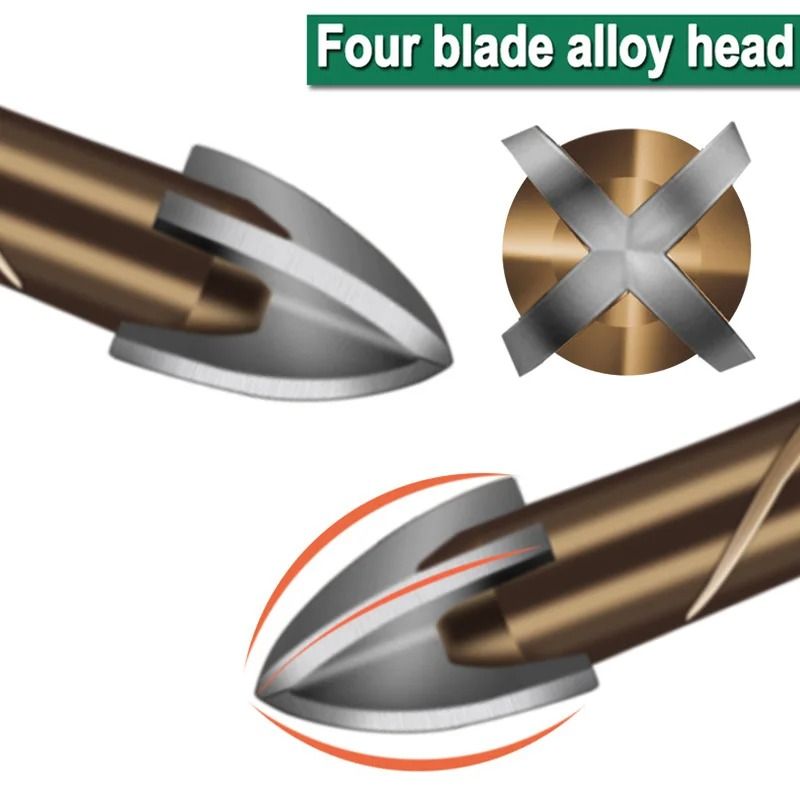 Triangle Alloy Drill Bit Set For Tile Cement Glass Ceramic Metal And Wood In Multiple Sizes 2