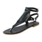 Women Flat Sandals With Belt Buckle Strap And PU Leather Design For Casual Summer Wear 5