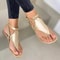 Women Flat Sandals With Belt Buckle Strap And PU Leather Design For Casual Summer Wear 8