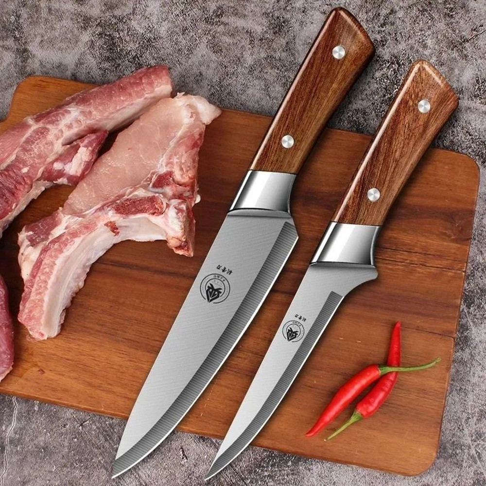 Japanese Style Butcher Knife For Meat Fish And Vegetable Cutting With Multifunction Chef Design 1