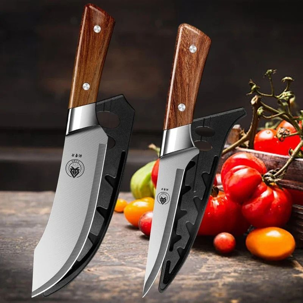 Japanese Style Butcher Knife For Meat Fish And Vegetable Cutting With Multifunction Chef Design 10