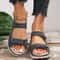 Women Summer Hook And Loop Platform Sandals With Lightweight Anti Slip Sole And Casual Fit 8