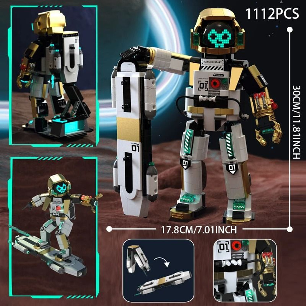 UFO Flying Saucer Building Block Set With Astronaut And Alien Spaceship Design For Kids And Collect 10