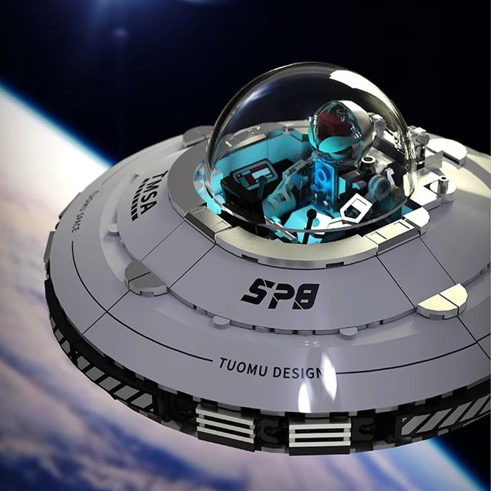 UFO Flying Saucer Building Block Set With Astronaut And Alien Spaceship Design For Kids And Collect 4