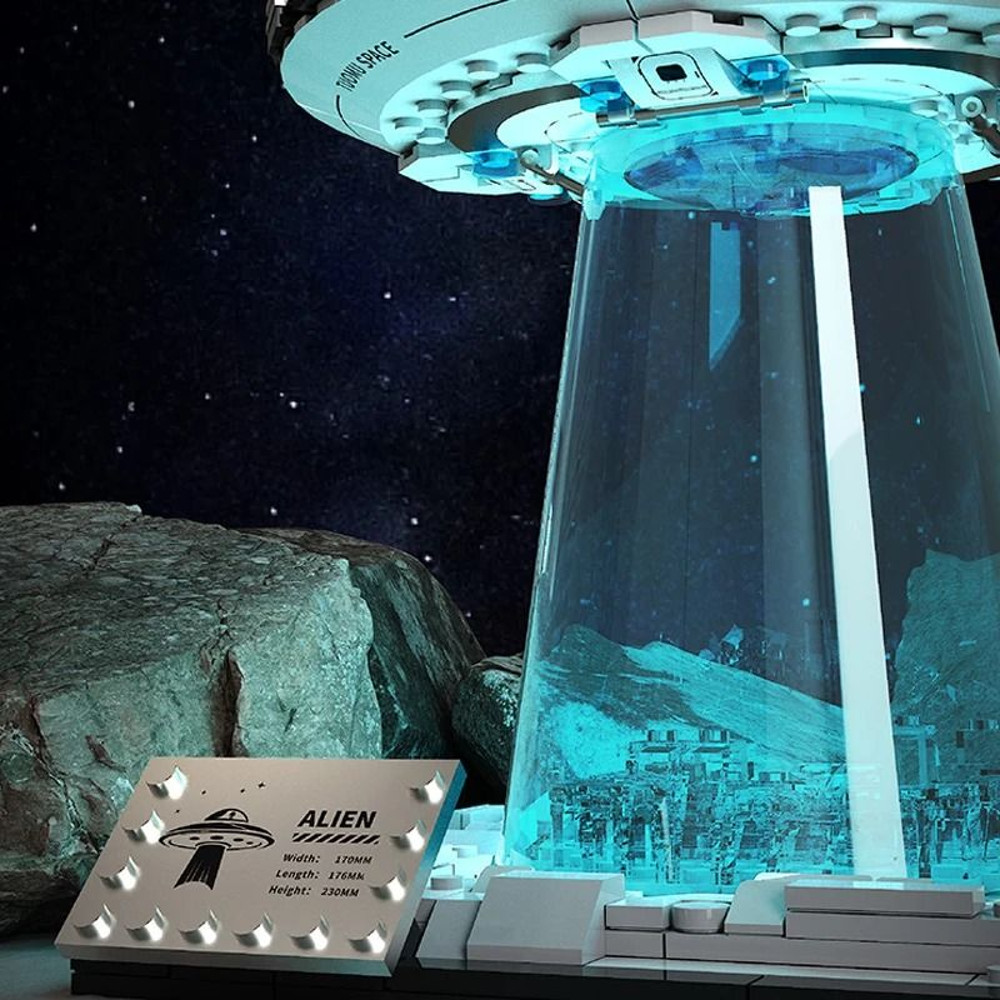 UFO Flying Saucer Building Block Set With Astronaut And Alien Spaceship Design For Kids And Collect 5