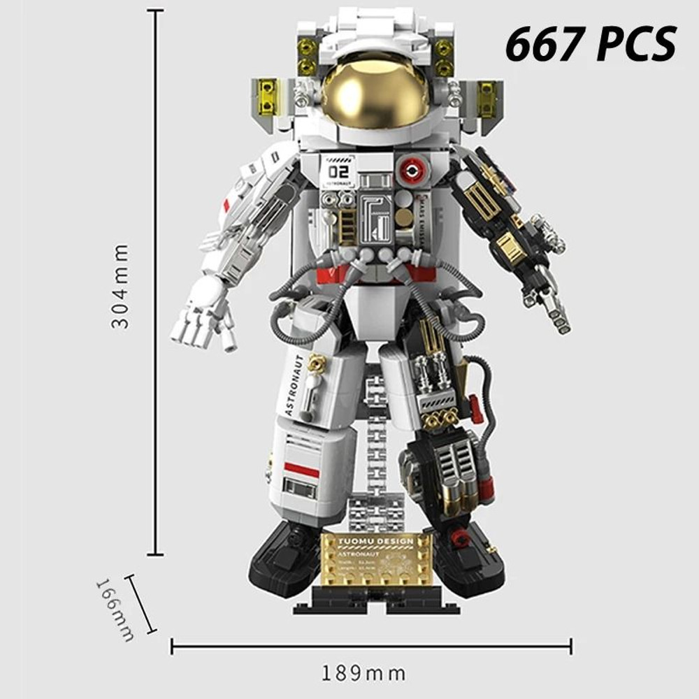UFO Flying Saucer Building Block Set With Astronaut And Alien Spaceship Design For Kids And Collect 6