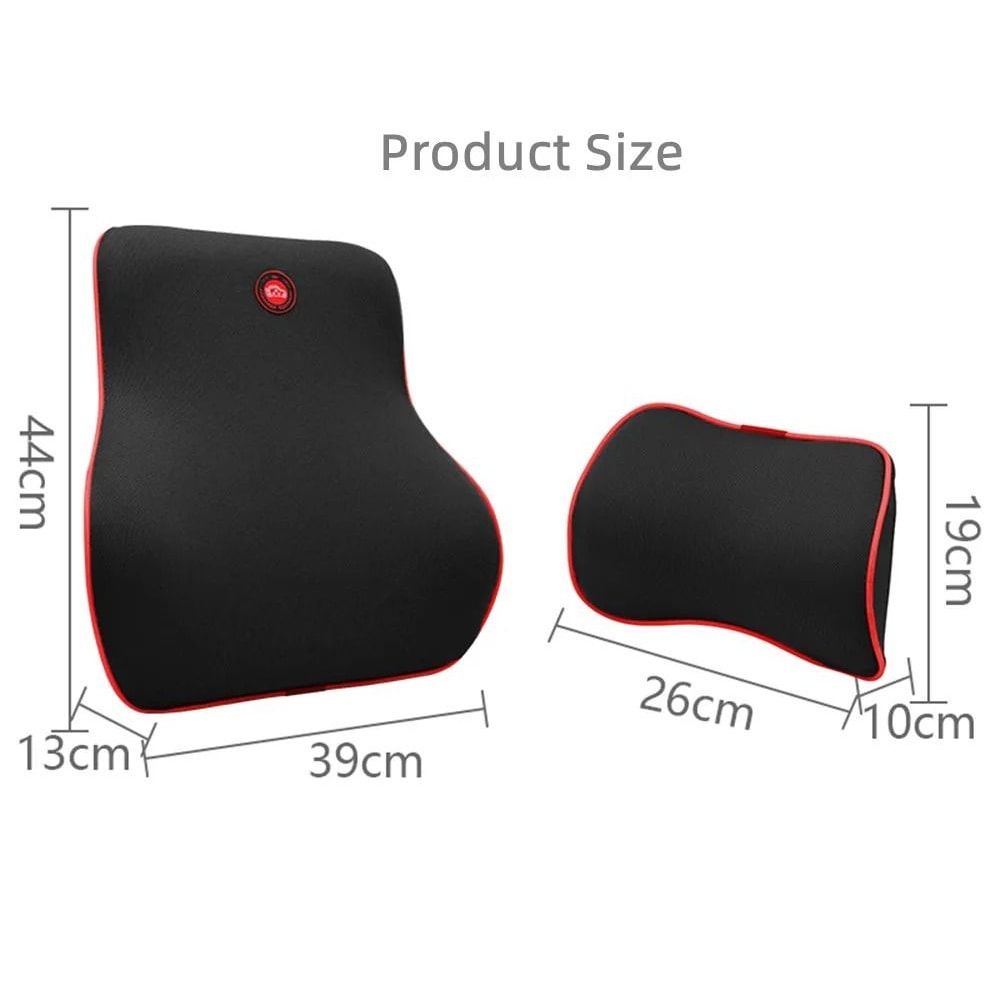Memory Foam Car Neck And Lumbar Support Pillow For Travel And Daily Driving Comfort 5