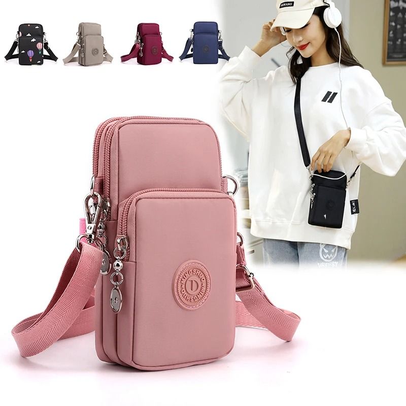 Womens Nylon Crossbody Phone Bag With Strap And Coin Purse For Travel And Everyday Carry 0