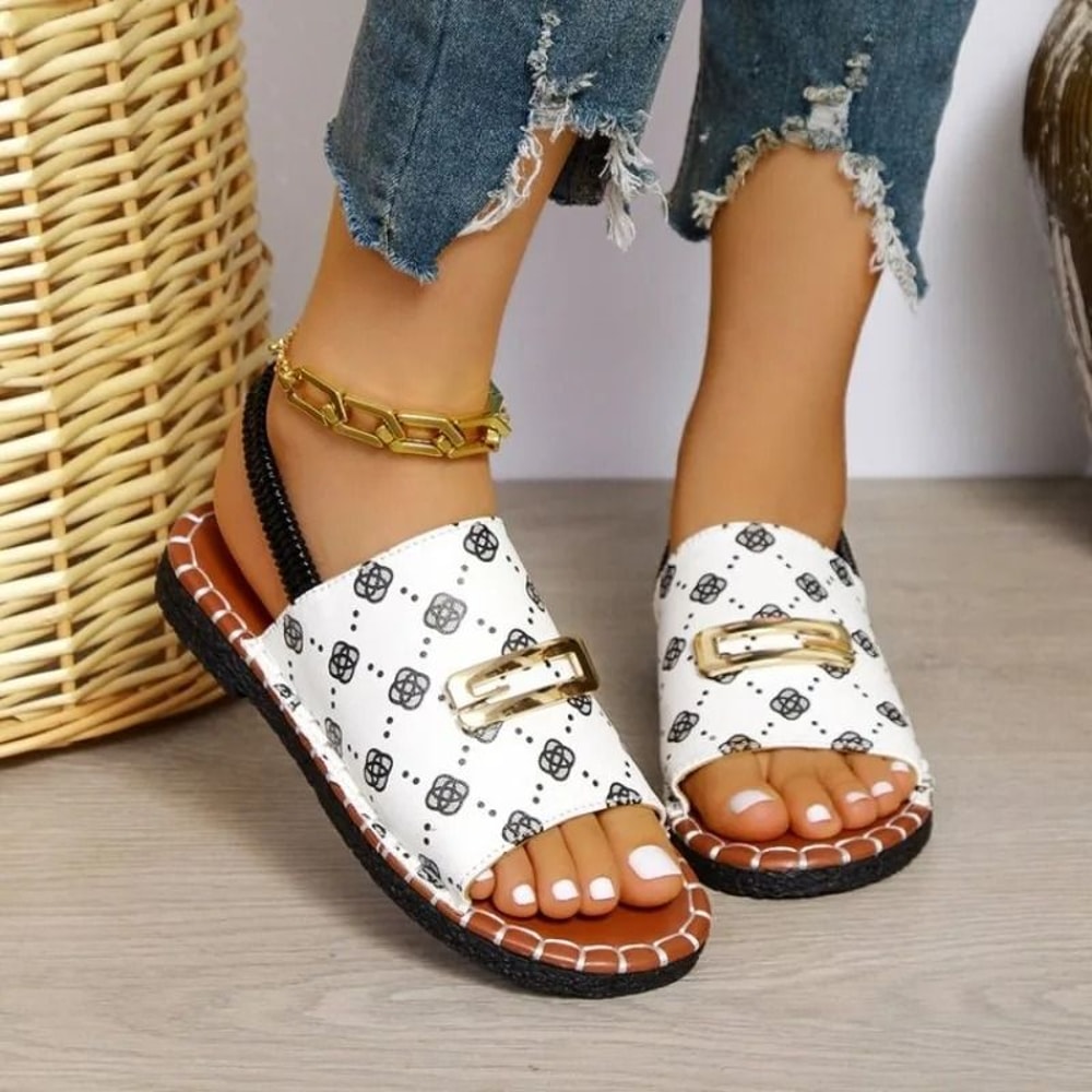 Womens Open Toe Flat Sandals For Summer Beach And Outdoor Casual Wear 4