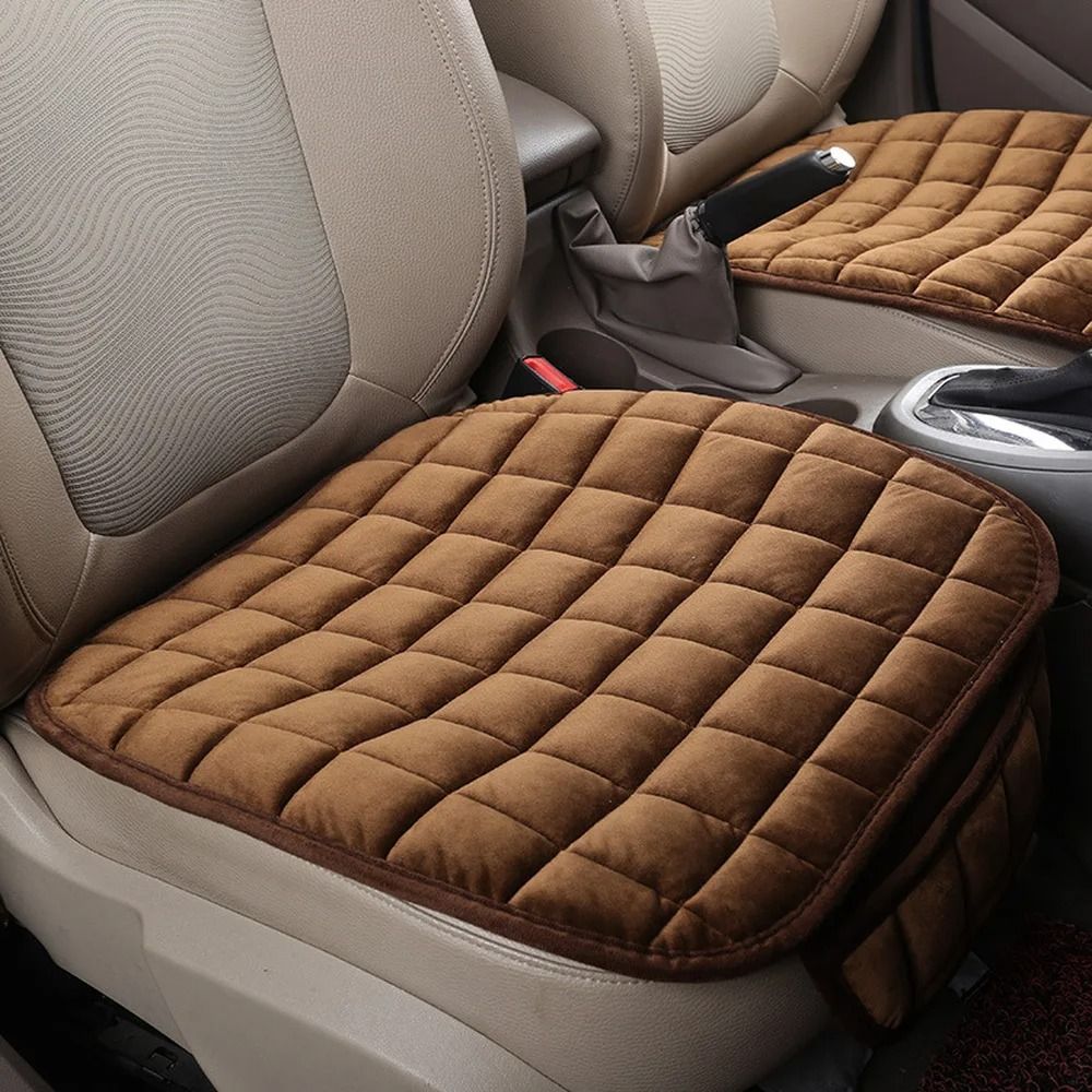 Universal Winter Warm Car Seat Cushion With Anti Slip Bottom For Front Seat Protection And Cold Wea 3