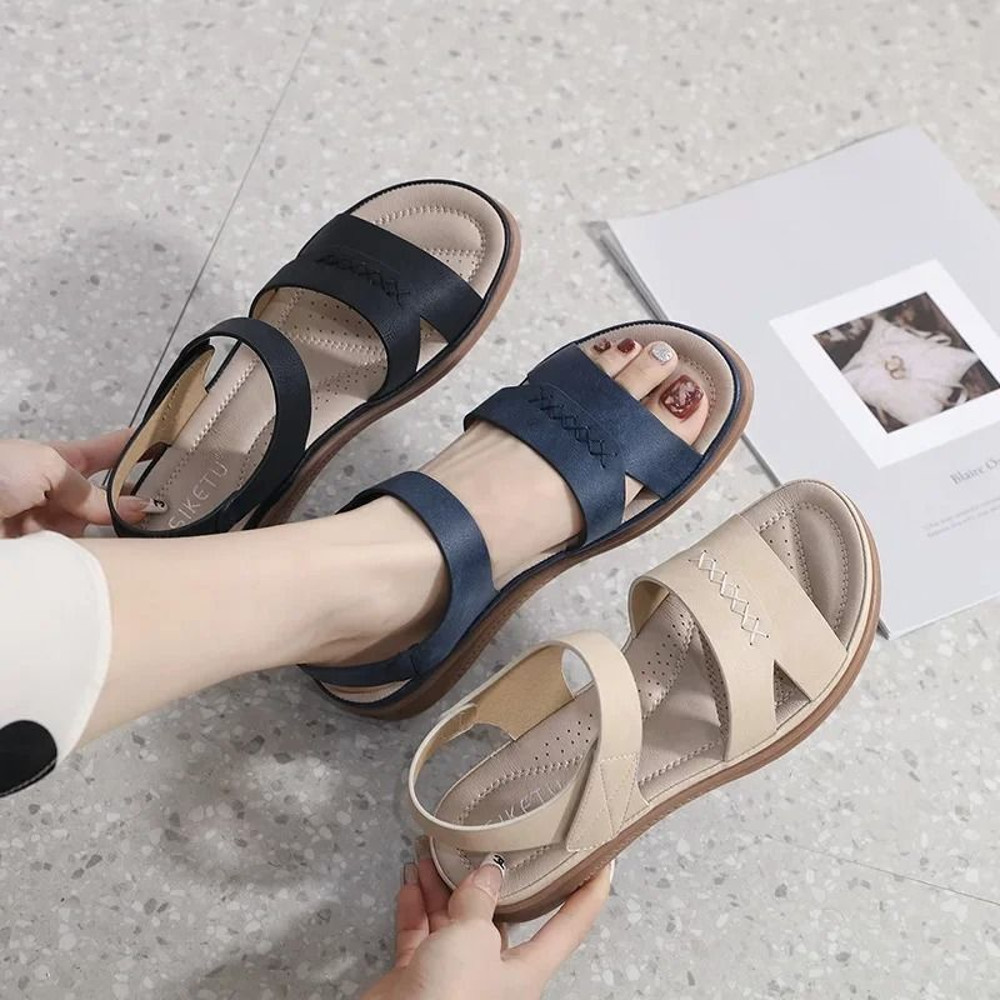 Womens Summer Flat Heel Sandals With Adjustable Strap And Lightweight Design For Casual Everyday We 3