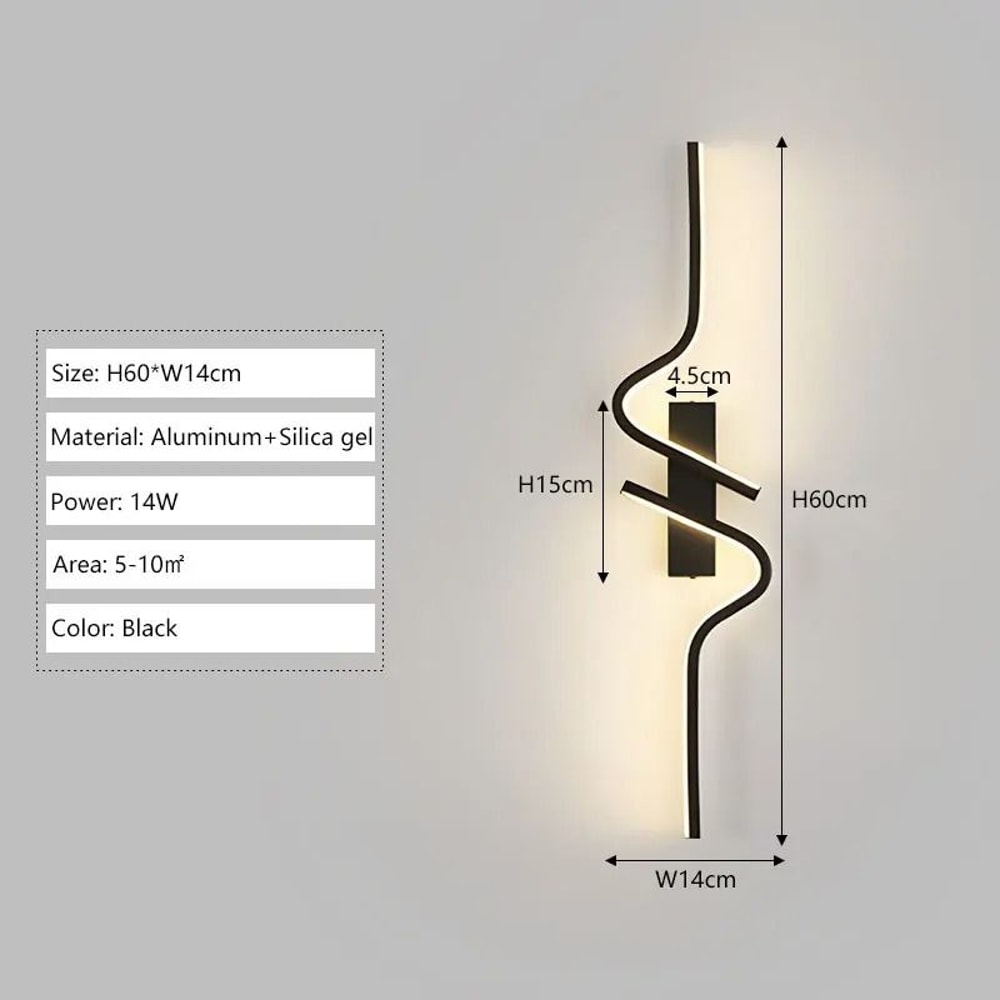 Modern LED Wall Lamp With Up And Down Light For Bedroom Hallway Or Bedside Accent Lighting 6