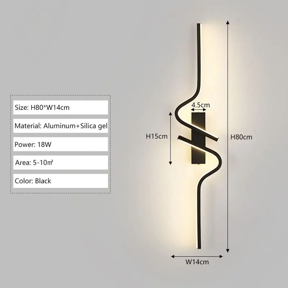 Modern LED Wall Lamp With Up And Down Light For Bedroom Hallway Or Bedside Accent Lighting 7