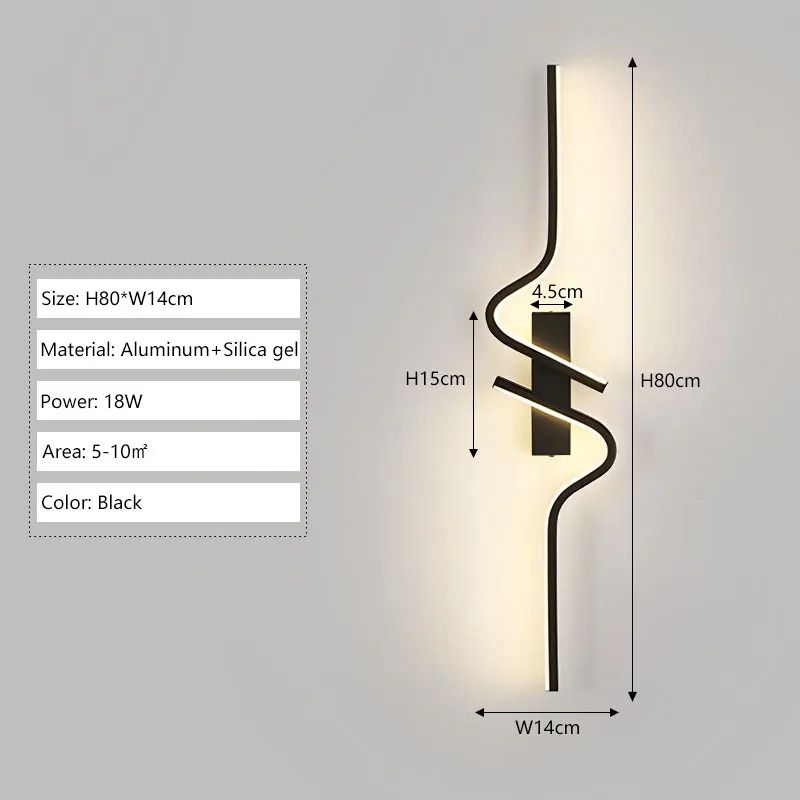 Modern LED Wall Lamp With Up And Down Light For Bedroom Hallway Or Bedside Accent Lighting 7
