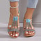 Womens Summer Wedge Sandals With Rhinestone Detail Platform Peep Toe Design For Beach And Casual We 0