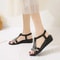 Womens Summer Wedge Sandals With Rhinestone Detail Platform Peep Toe Design For Beach And Casual We 11