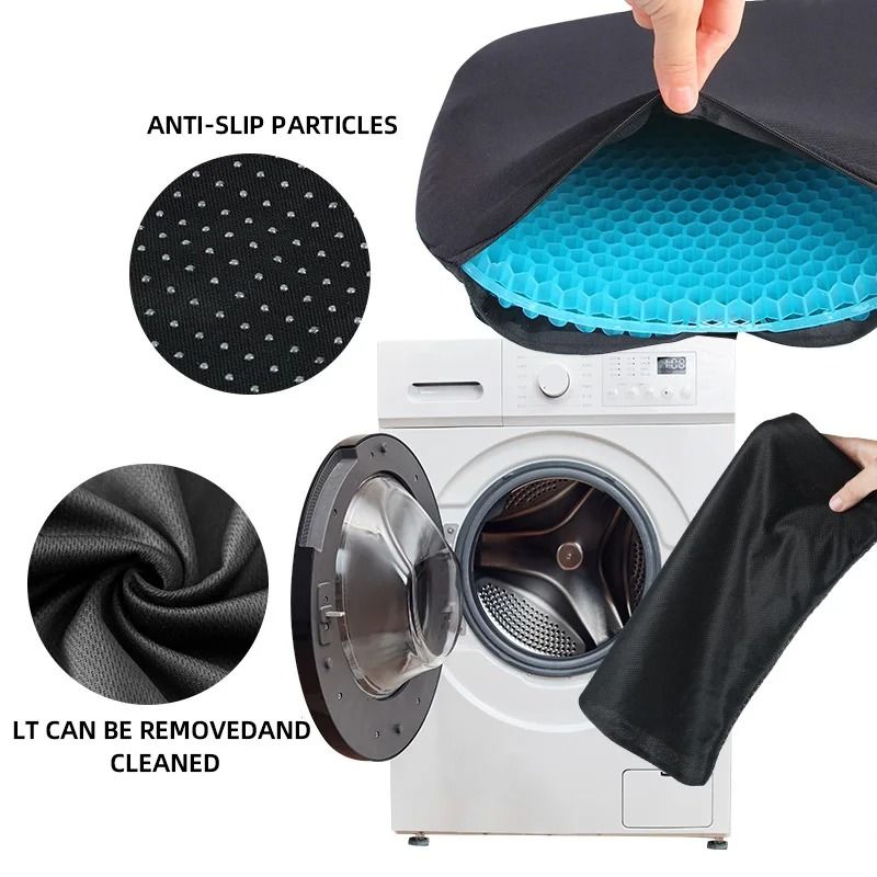 TPE Gel Seat Cushion Honeycomb Double Layer Square Pad For Office Chair Car Seat And Breathable Coo 2