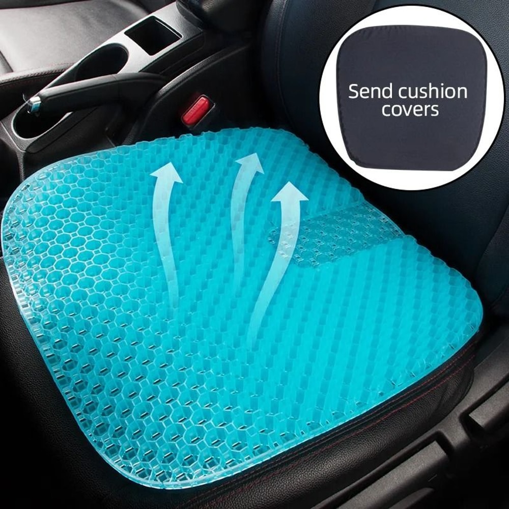 TPE Gel Seat Cushion Honeycomb Double Layer Square Pad For Office Chair Car Seat And Breathable Coo 3