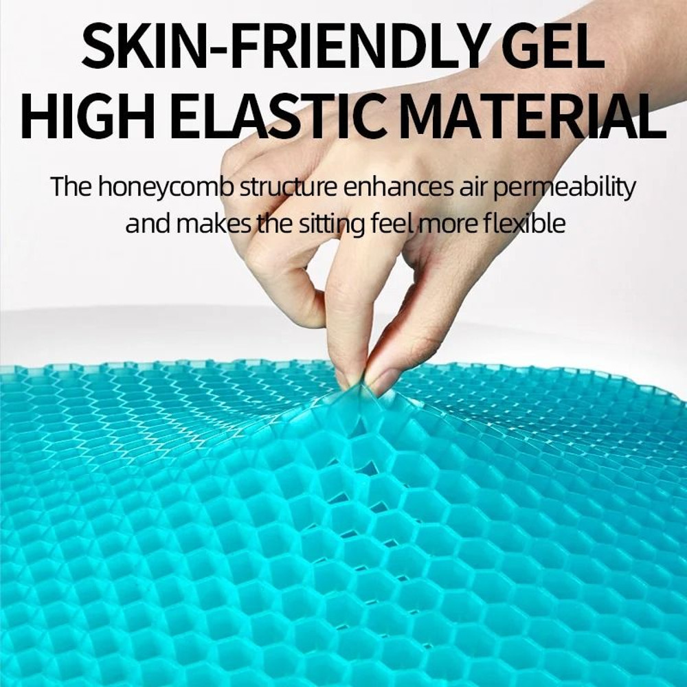 TPE Gel Seat Cushion Honeycomb Double Layer Square Pad For Office Chair Car Seat And Breathable Coo 5